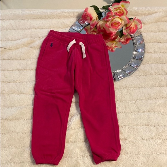 Polo Ralph Lauren Girls Pink Sweatpants - Picture 1 of 5